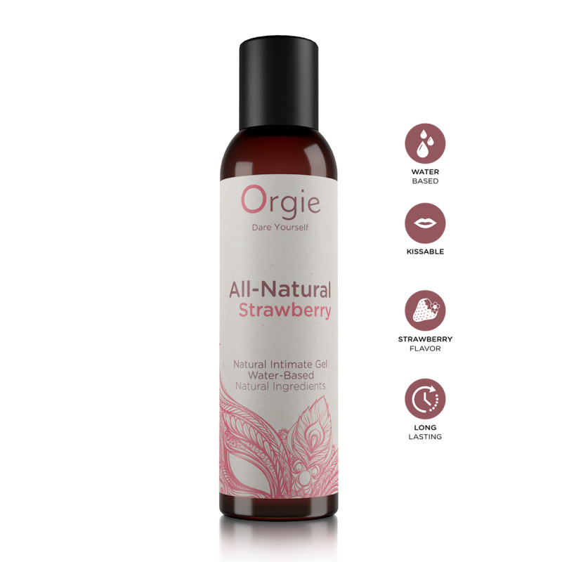 Gel Intime Naturel Fraise All Natural pour glisse fruitée et plaisir oral gourmand