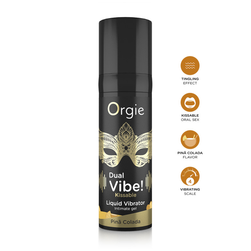 Gel Excitation Dual Vibe Pina Colada pour vibrations picotantes et goût exotique